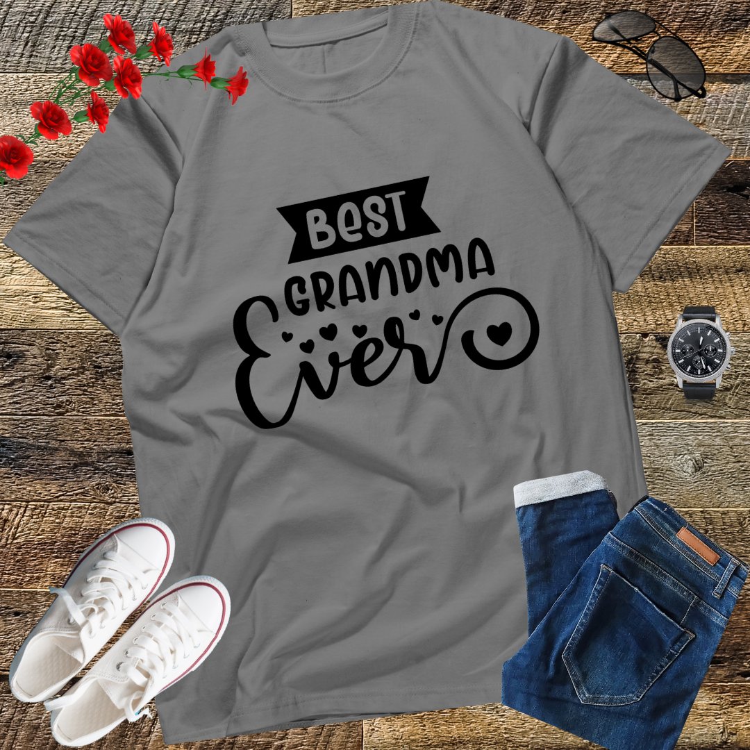 Grandma T Shirt Women Best Grandma Ever Shirt Letter Print Short Sleeve Grandmother Tees Tops