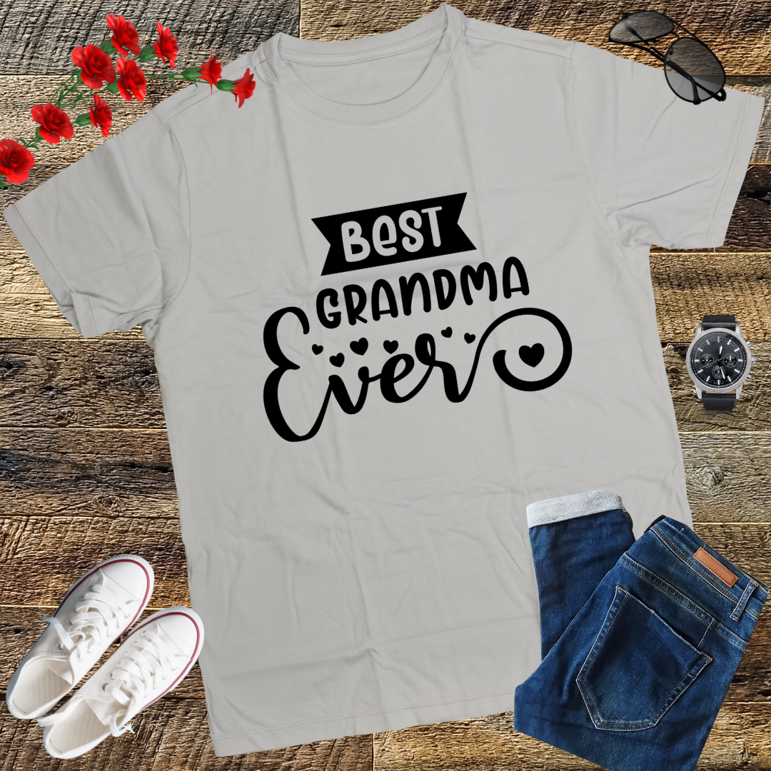 Grandma T Shirt Women Best Grandma Ever Shirt Letter Print Short Sleeve Grandmother Tees Tops