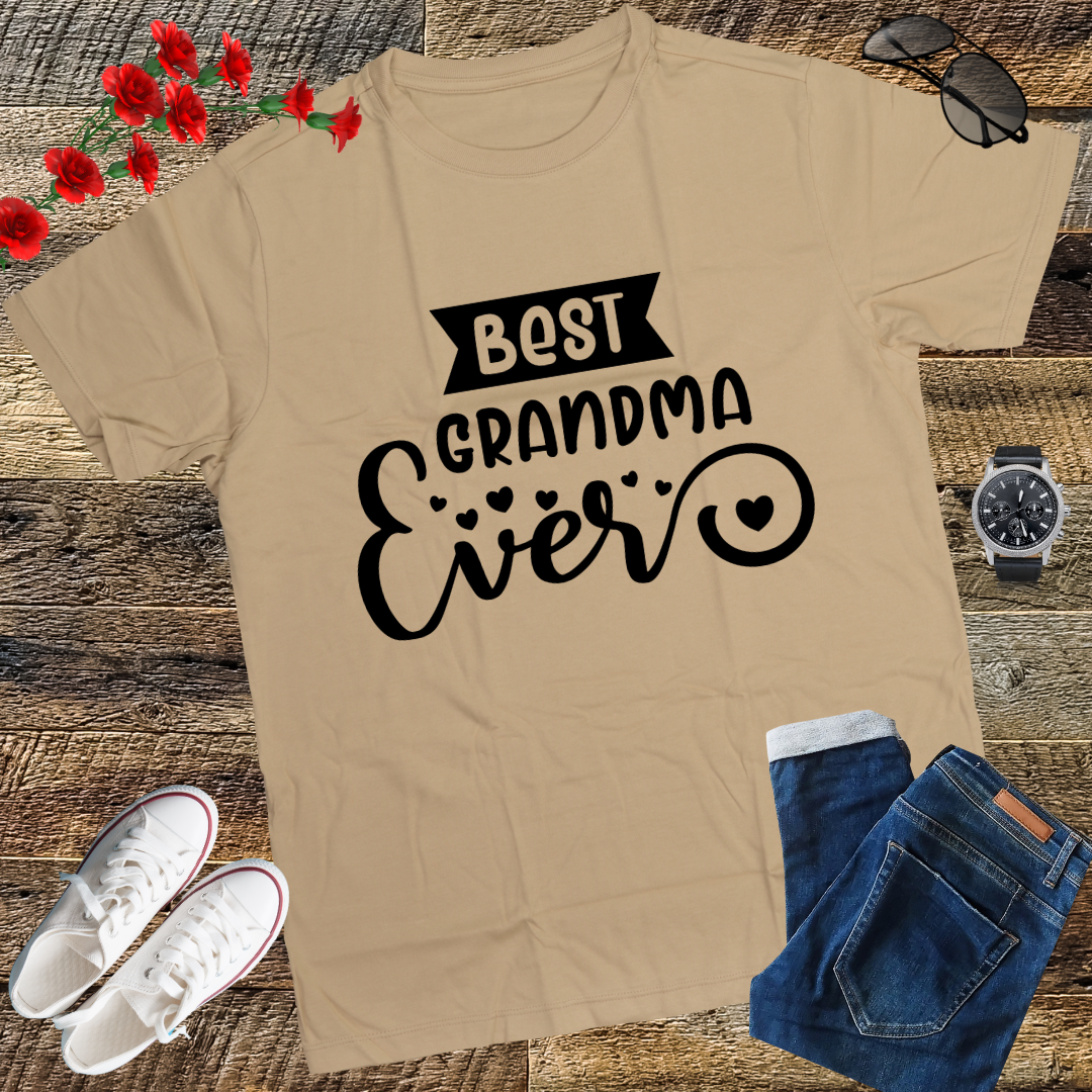 Grandma T Shirt Women Best Grandma Ever Shirt Letter Print Short Sleeve Grandmother Tees Tops