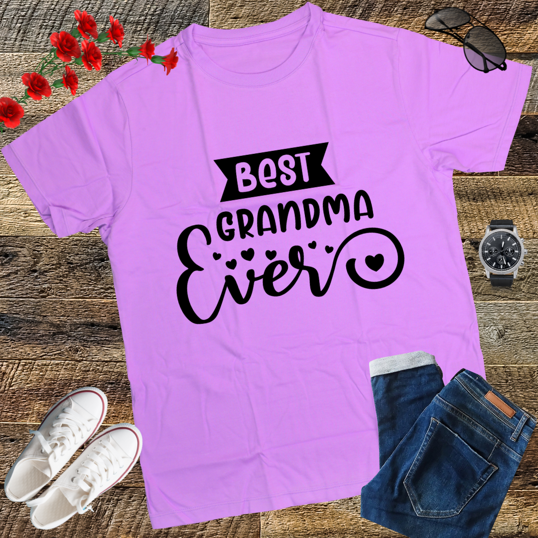 Grandma T Shirt Women Best Grandma Ever Shirt Letter Print Short Sleeve Grandmother Tees Tops