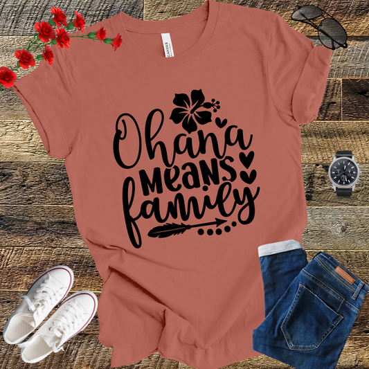 Ohana Means Family T Shirt