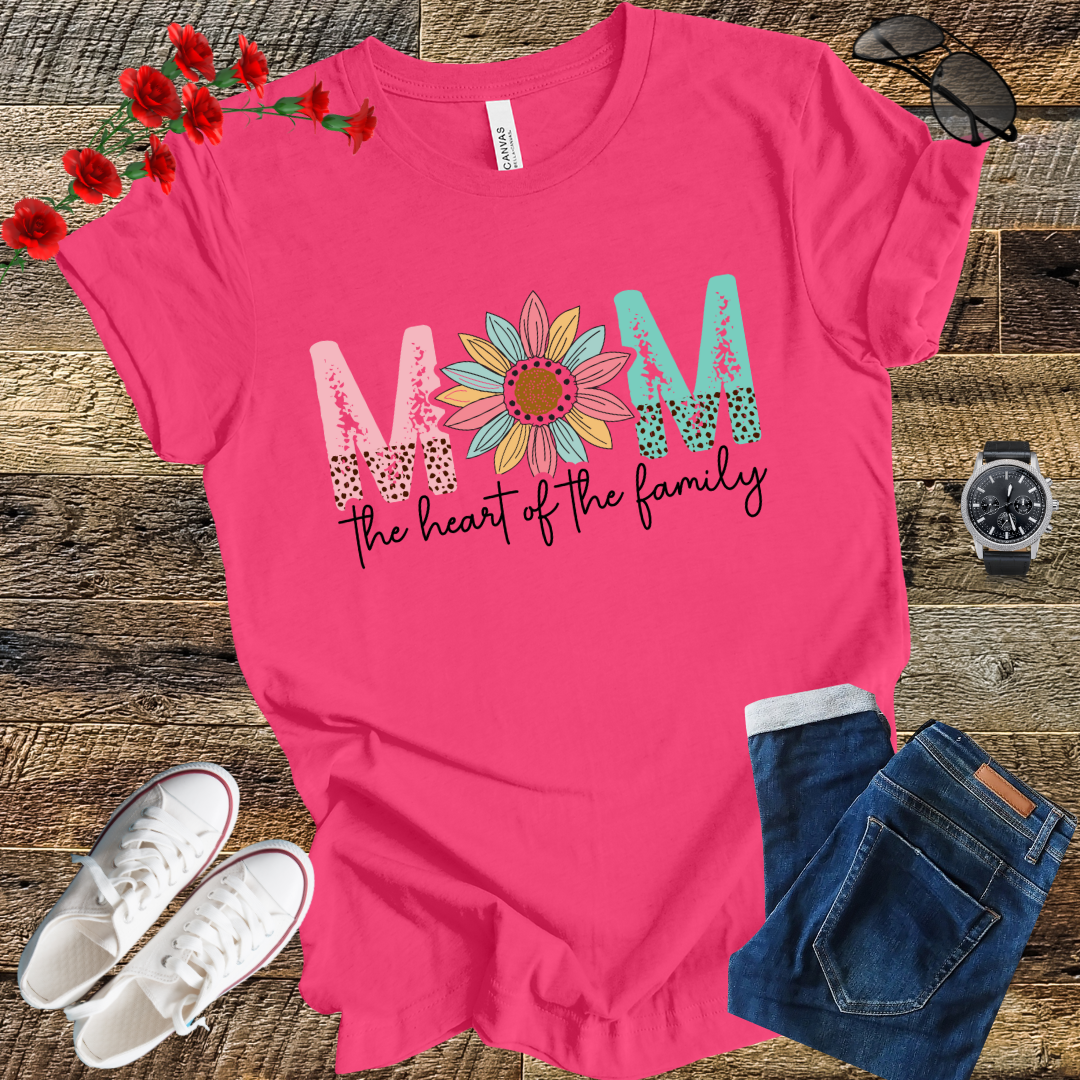 Mom the heart of the family T Shirt