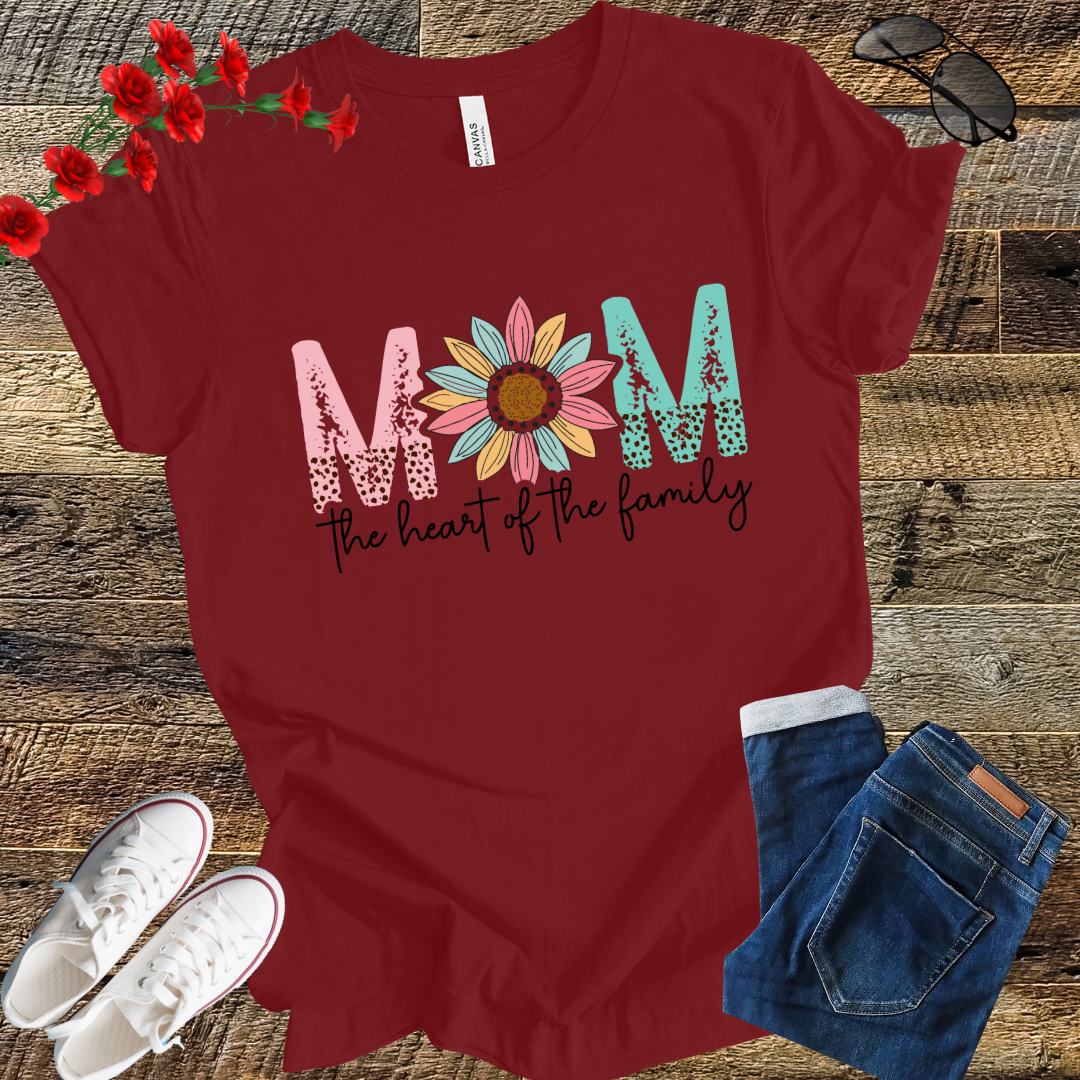 Mom the heart of the family T Shirt