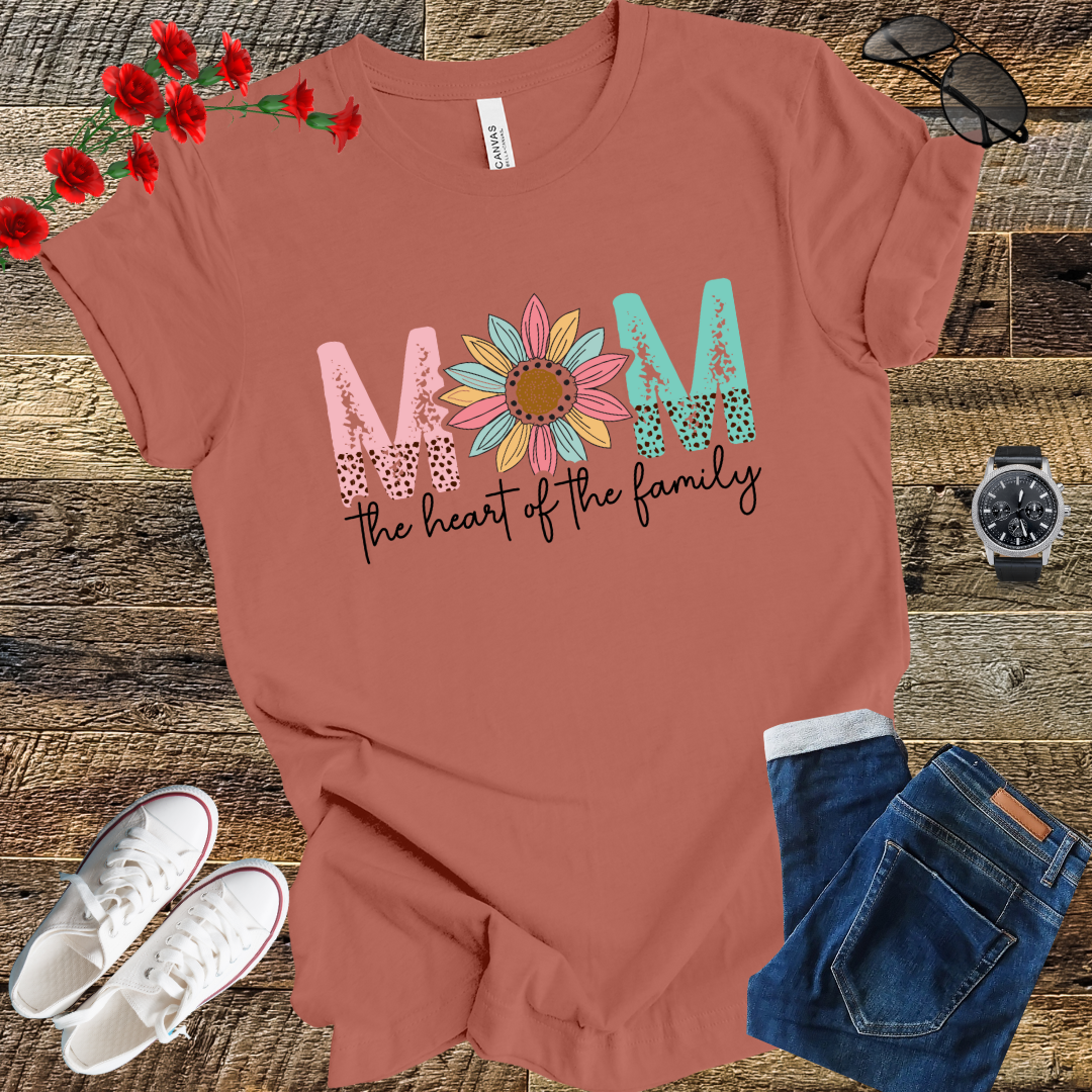 Mom the heart of the family T Shirt