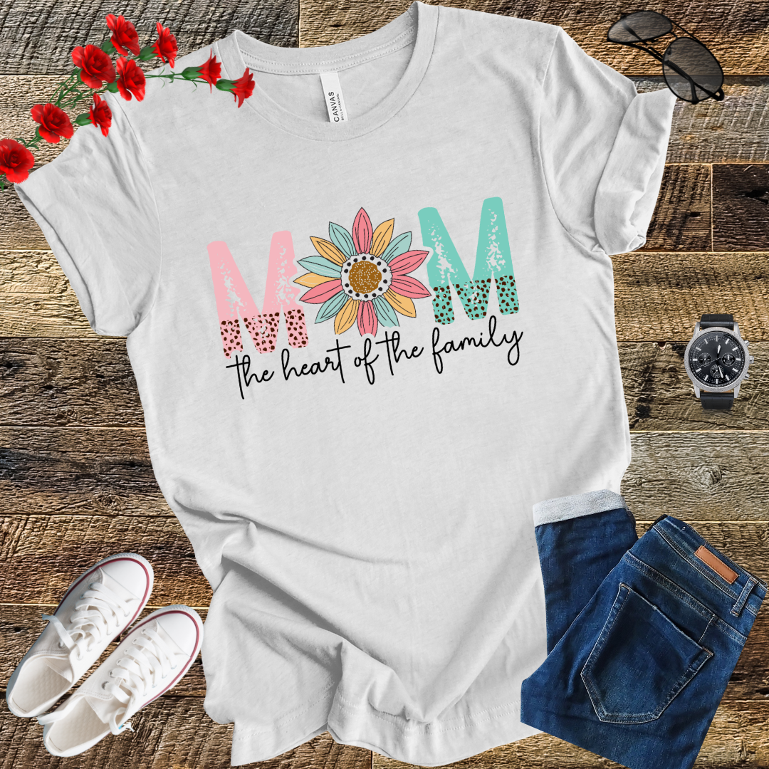 Mom the heart of the family T Shirt