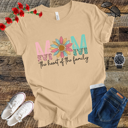 Mom the heart of the family T Shirt