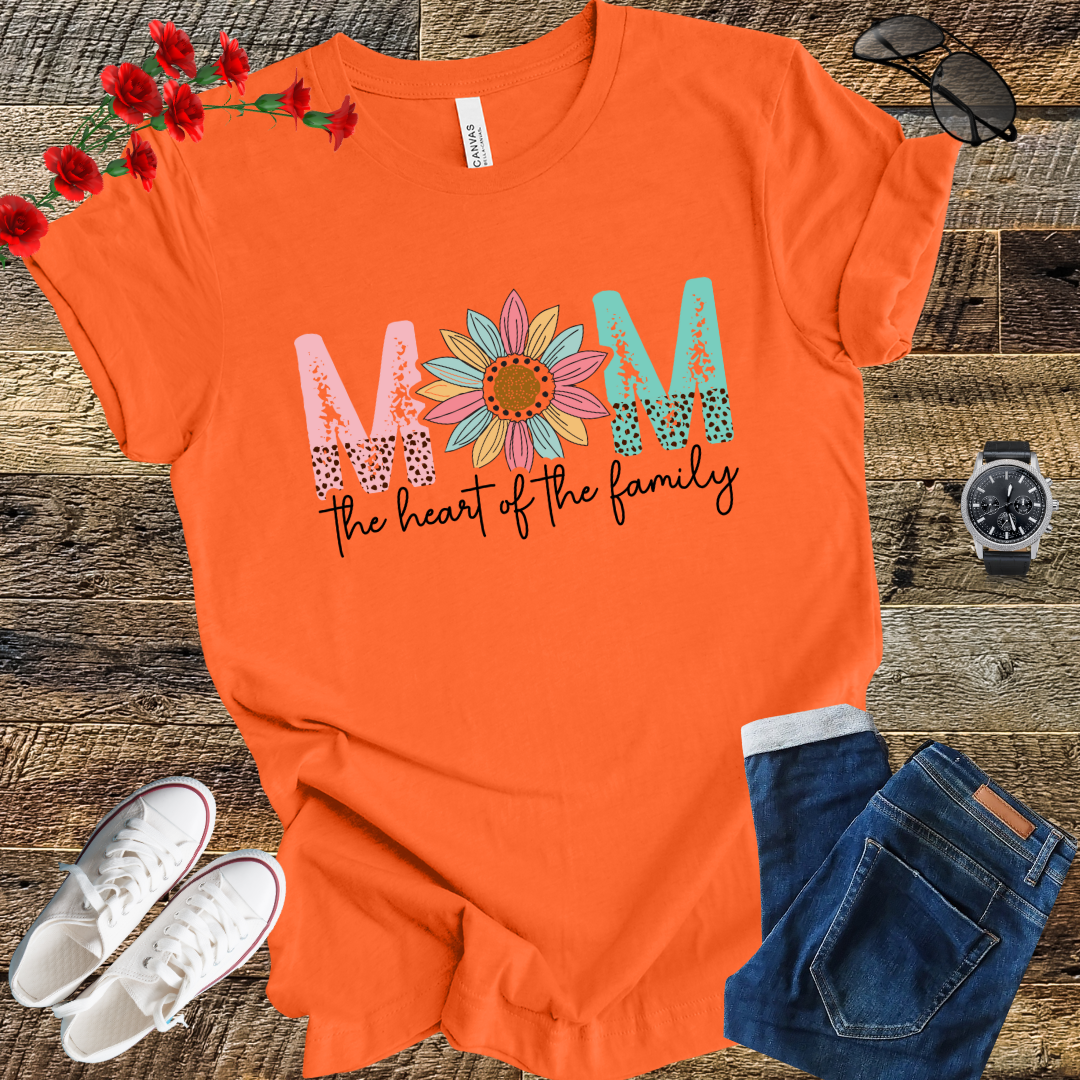 Mom the heart of the family T Shirt