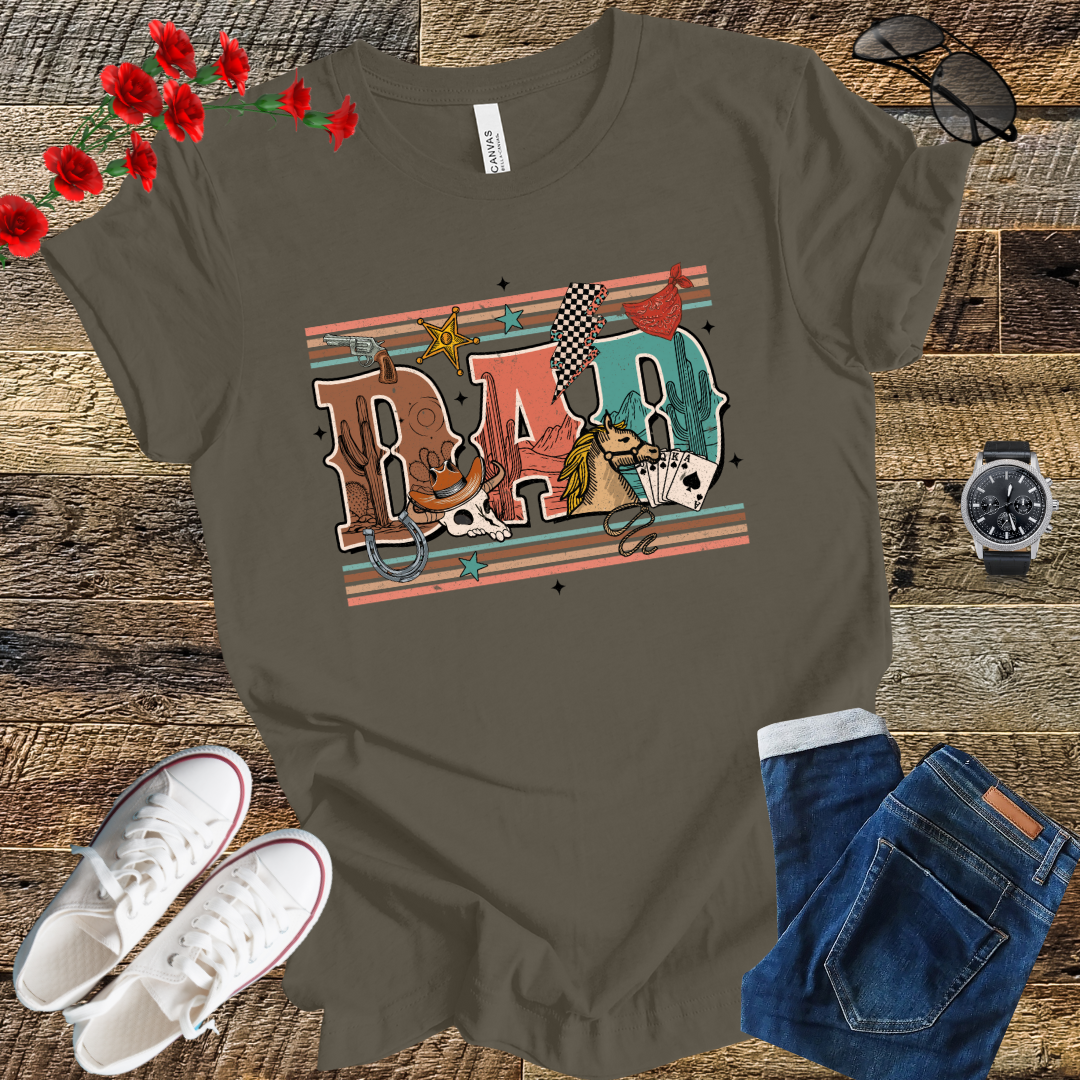 Western Cowboy Dad T-Shirt – Vintage Style for Fathers