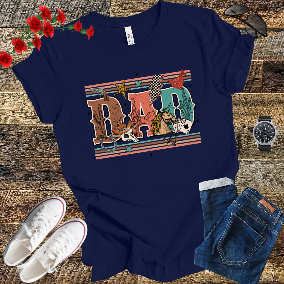 Western Cowboy Dad T-Shirt – Vintage Style for Fathers