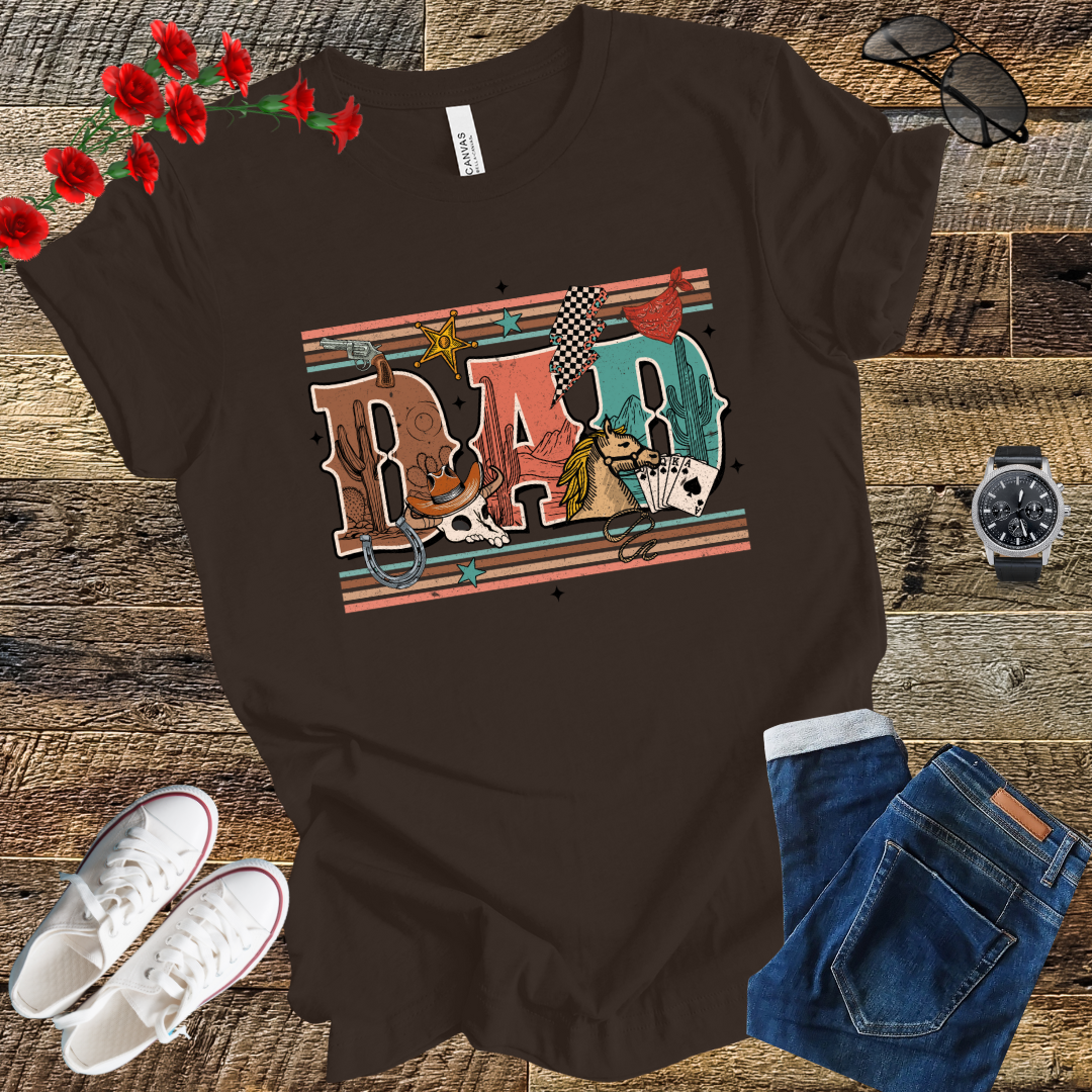 Western Cowboy Dad T-Shirt – Vintage Style for Fathers