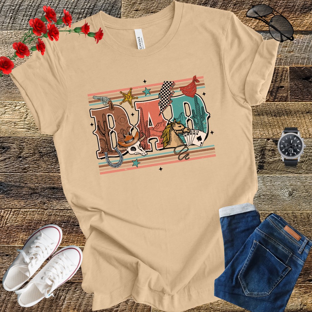 Western Cowboy Dad T-Shirt – Vintage Style for Fathers