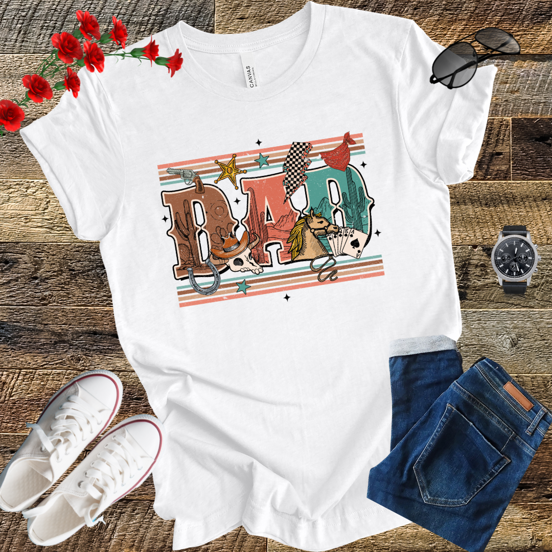 Western Cowboy Dad T-Shirt – Vintage Style for Fathers