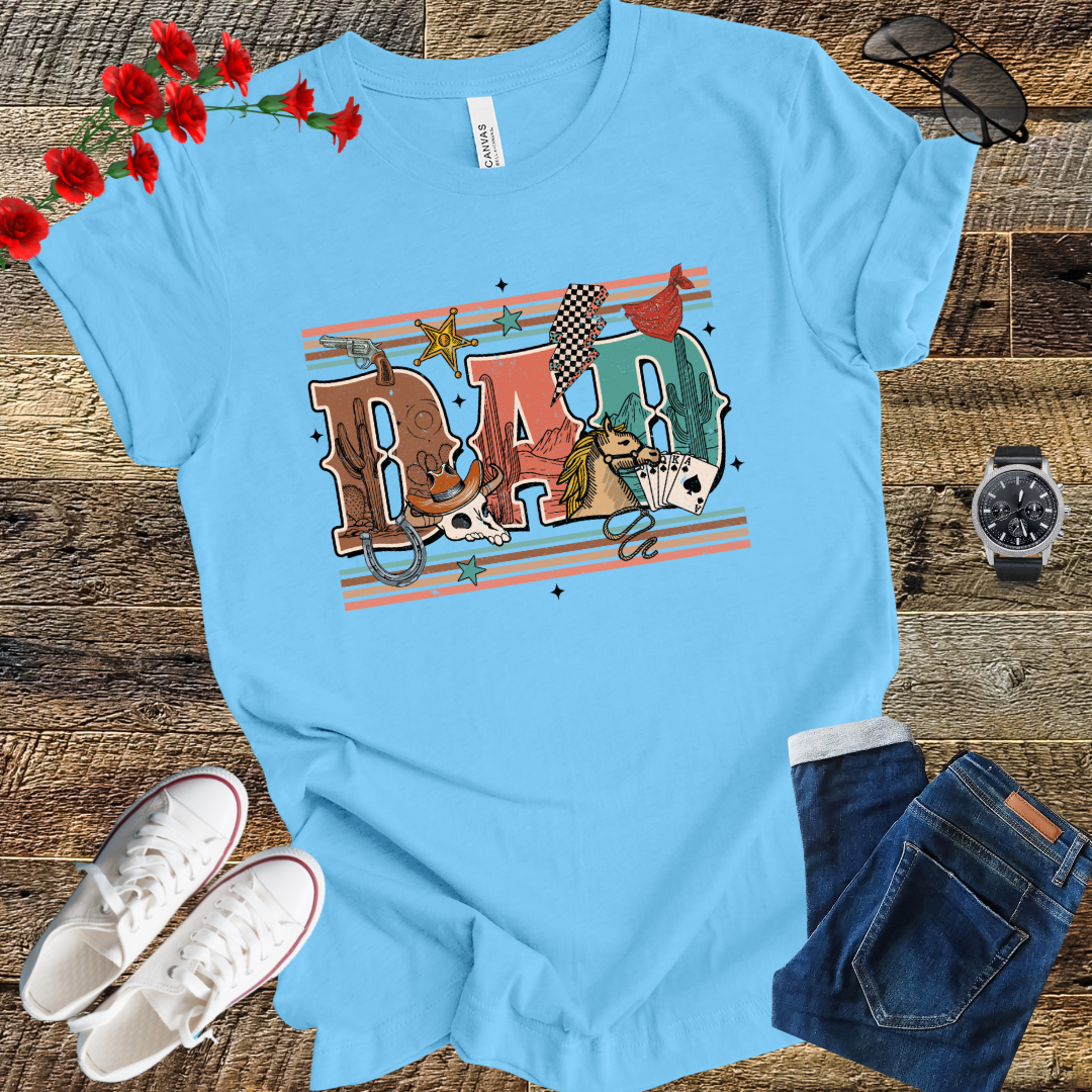 Western Cowboy Dad T-Shirt – Vintage Style for Fathers